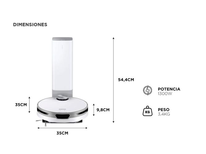 Aspiradora Robot Samsung VR30T85513W - 4
