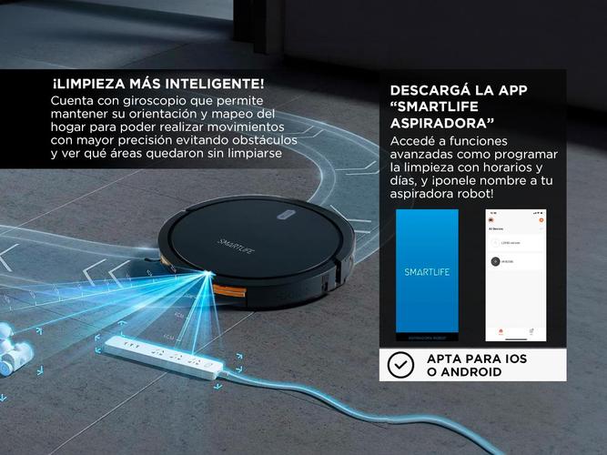 Aspiradora Robot Smartlife Barredora y Trapeadora con Filtro HEPA SL-RVC013 - 4