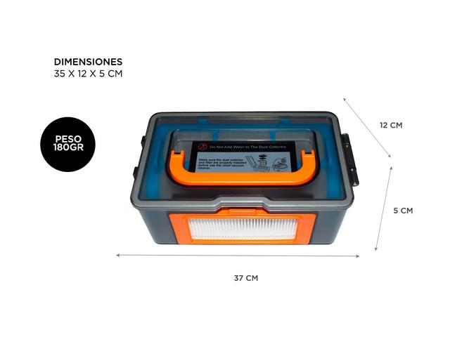 Repuesto Original Deposito de Polvo de Aspiradora Robot LIECTROUX M7S - 3