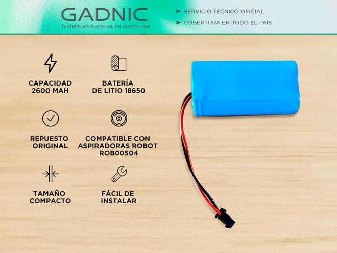 Repuesto de Batería Gadnic original Para Aspiradora robot ROB00504 - 1