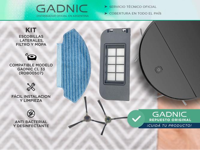 Kit Repuestos de Aspiradora Robot Gadnic ROB00507 Mopa Cepillo Filtro - 1