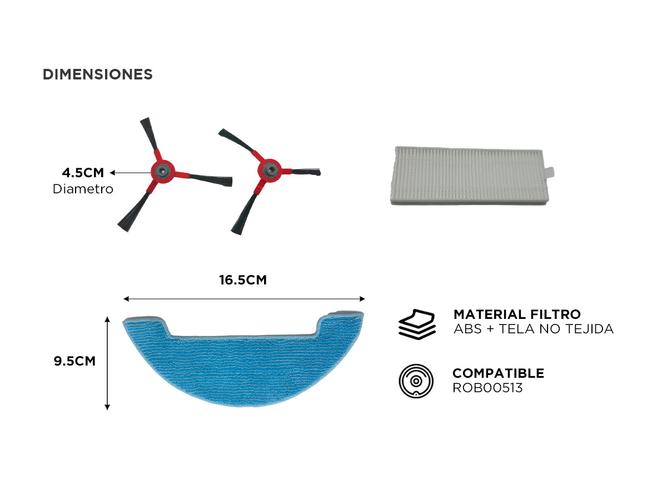 Kit de Repuestos Originales Gadnic para Aspiradora Robot ROB00513 - 2
