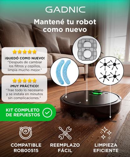 Kit De Repuestos Gadnic Compatible Con Aspiradora Robot ROB00515 Cepillos Filtros Mopas - 1