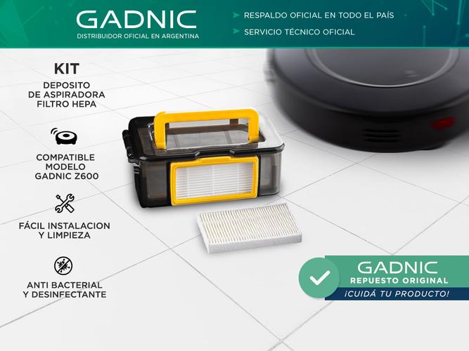 Kit Repuesto Original de Aspiradora Robot Gadnic Z600 ROB00087  - 1