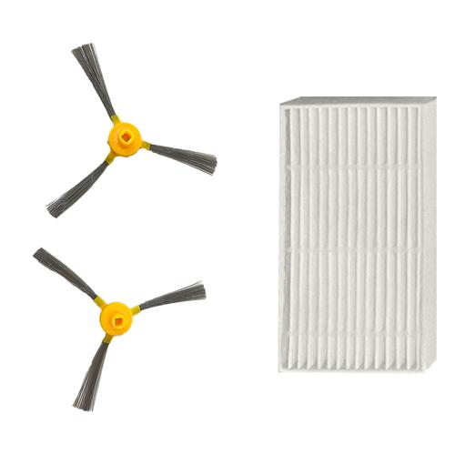 Kit de Repuesto Para Aspiradora Robot Liectroux 1-X009A x2 Cepillos Laterales Filtro - 0