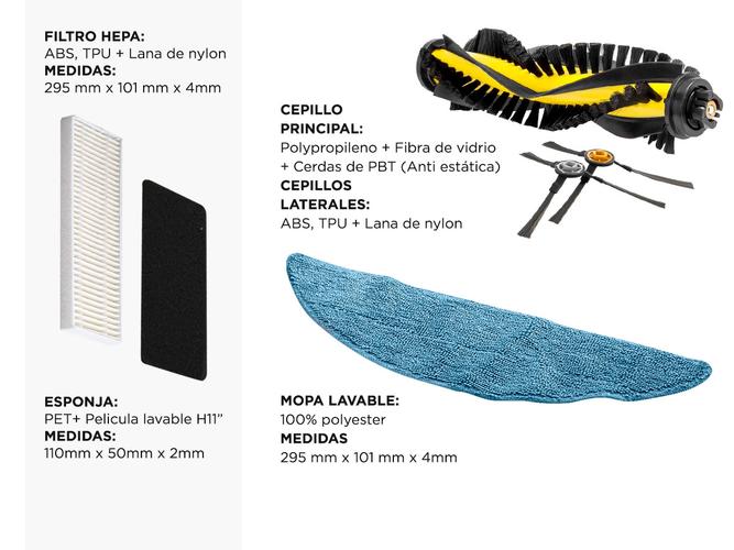 Kit Repuestos Original Gadnic Aspiradora Robot Z970 - 3
