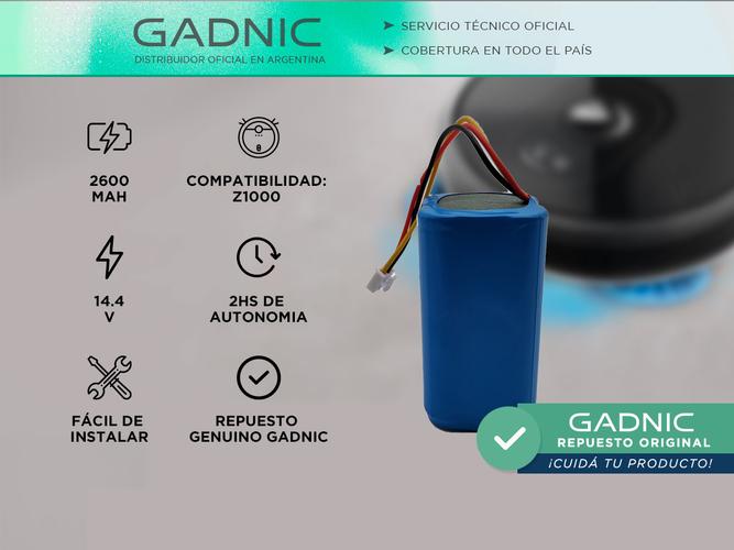 Repuesto Batería Aspiradora Robot Gadnic Z1000 2600mah 144V - 1