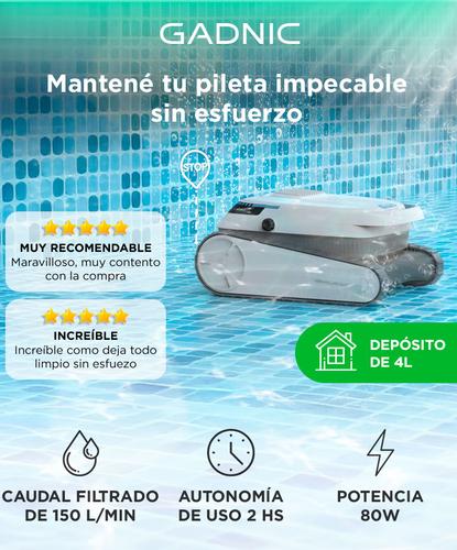Robot Barre Fondo Gadnic Automático Inalámbrico Limpia Piletas 150 Lmin - 1