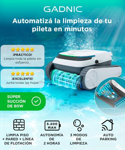 Robot Barre Fondo Gadnic Automático Inalámbrico Limpia Piletas 150 Lmin - 1