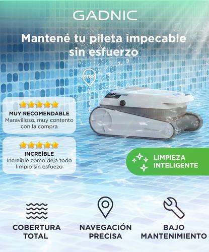 Robot Barre fondo GADNIC Automático Inalámbrico Limpia Pileta Piscina   - 1