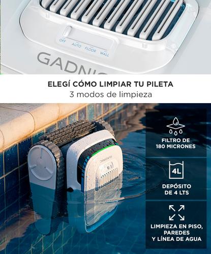 Robot Barre Fondo Gadnic Automático Inalámbrico Limpia Piletas 150 Lmin - 3