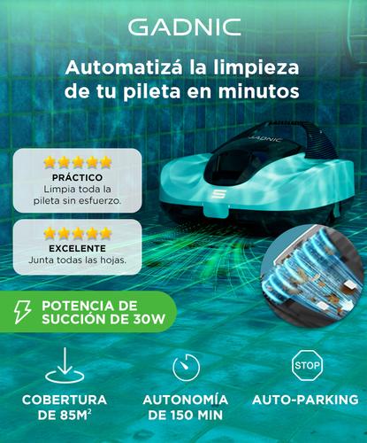Robot Limpia Piletas Gadnic Inalámbrico Estacionamiento Automático - 1