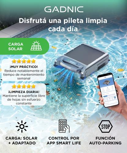Robot Skimmer Limpia Piletas Solar Gadnic Automático Con App Inalámbrico  - 1