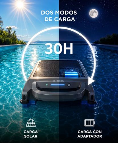 Robot Skimmer Limpia Piletas Solar Gadnic Automático Con App Inalámbrico  - 2