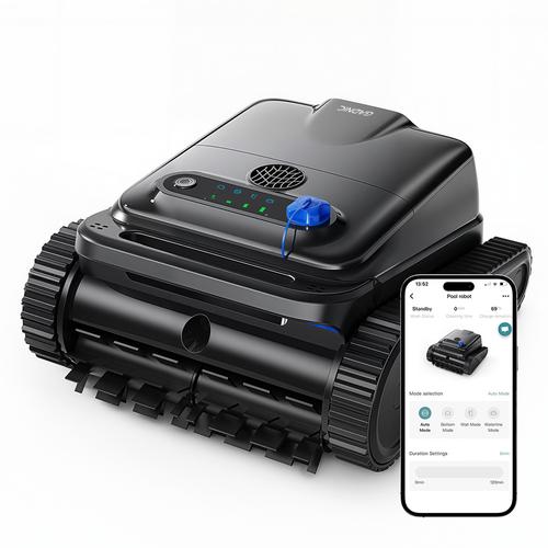 Robot Limpia Piletas Gadnic Barrefondos Inalámbrico 110W 4 Modos Pared Piso Linea de Agua - 0