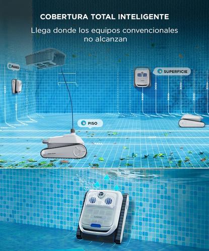 Robot Limpia Piletas Gadnic 2 En 1 Barrefondos y Skimmer Inteligente 4 Motores Cobertura 300 m2 - 2