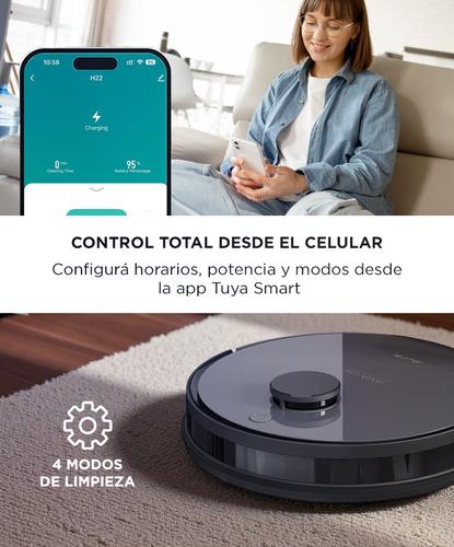 Aspiradora Robot Smart-Tek AVA PRO X Mapeo Láser Control Remoto App Móvil Depósito Automático Sensor Anticaída - 3