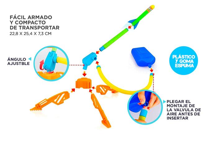 Lanzacohetes para niños Gadnic Con Bomba Lanzadora - 4