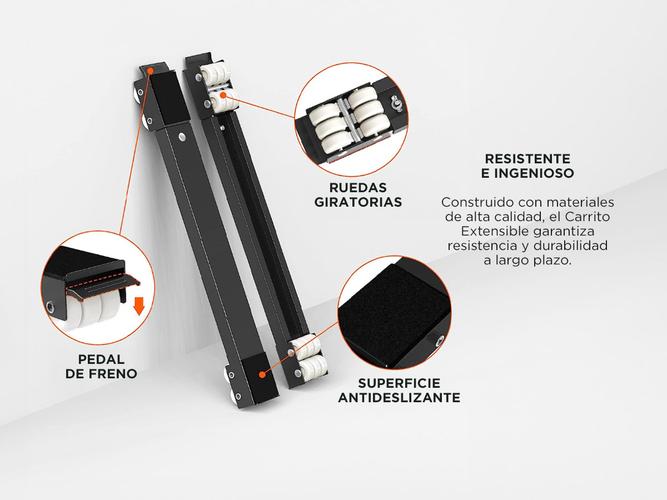 Carrito Extensible Gadnic Para Heladera Lavarropas Freezer  - 2