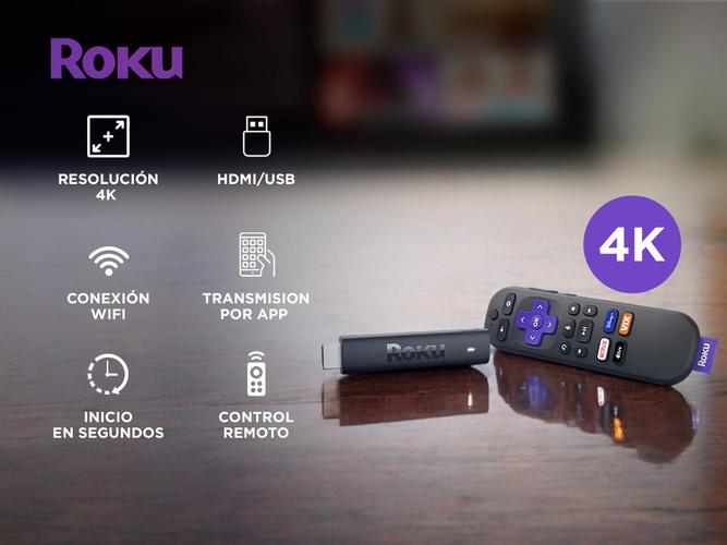 Roku Streaming Stick 4K 1GB Con Control Remoto - 1
