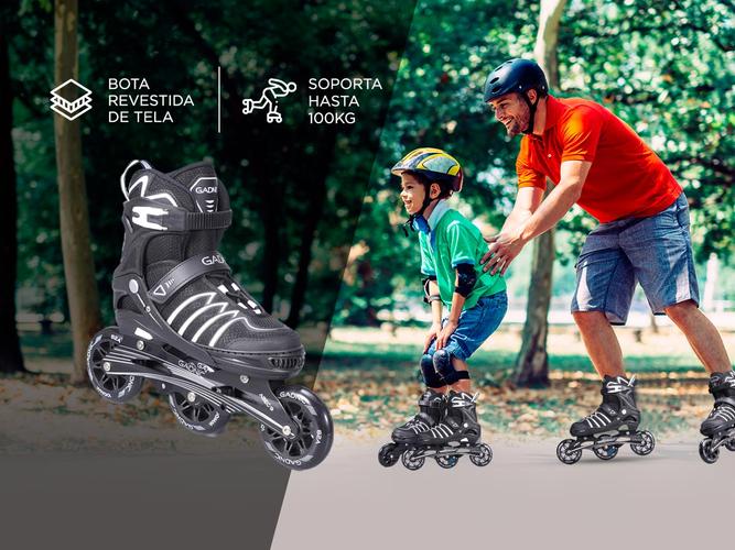 Rollers Patines Gadnic 3 Ruedas 100 Mm Freestyle Extensibles Profesional - 2