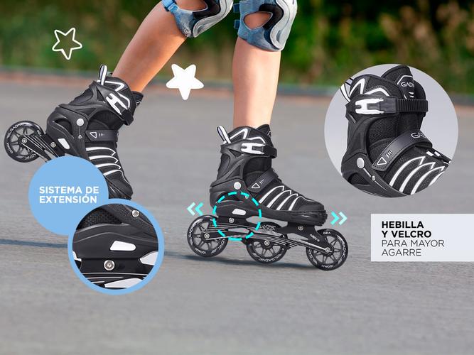 Rollers Patines Gadnic 3 Ruedas 100 Mm Freestyle Extensibles Profesional - 3