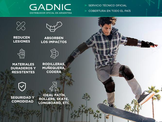 Kit de Protección Rodillera Codera Muñequera Gadnic ROL31 Patinaje Moto Bici - 1