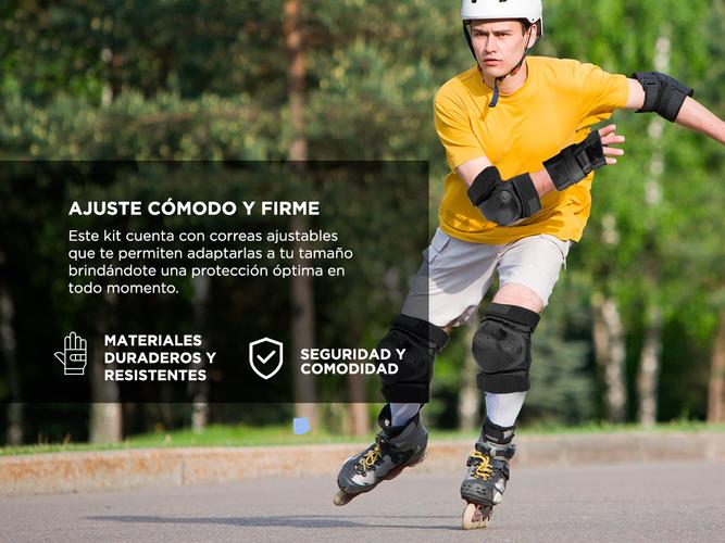 Kit de Protección Rodillera Codera Muñequera Gadnic ROL31 Patinaje Moto Bici - 2
