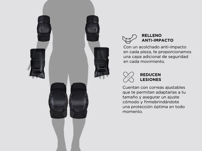 Kit de Protección Rodillera Codera Muñequera Gadnic ROL31 Patinaje Moto Bici - 3