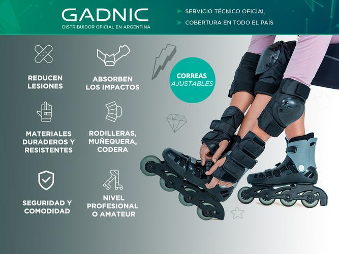 Kit de Protectores Para Patinaje Gadnic Protección Rodillera Codera Muñequeras - 1