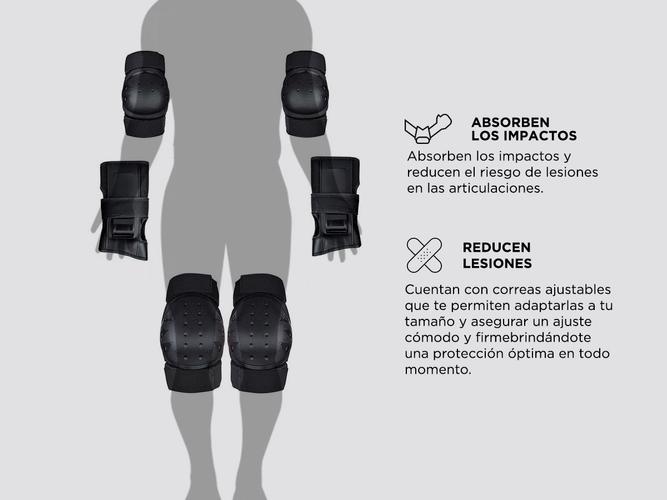 Kit de Protectores Para Patinaje Gadnic Protección Rodillera Codera Muñequeras - 3