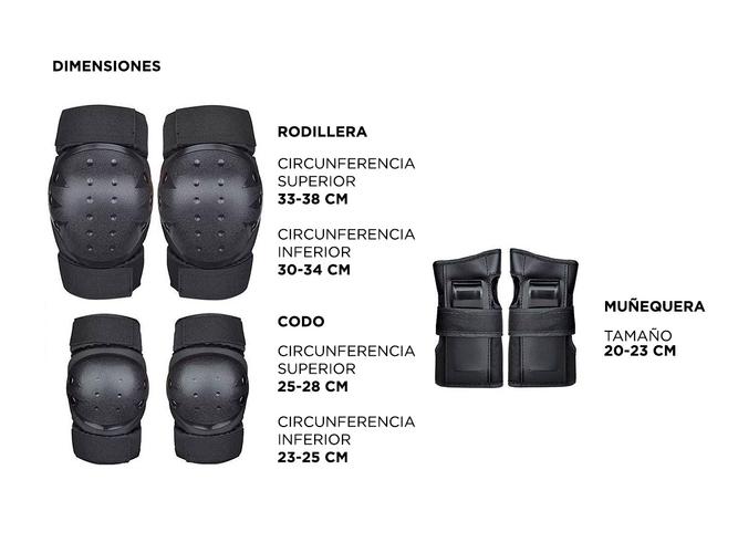 Kit de Protectores Para Patinaje Gadnic Protección Rodillera Codera Muñequeras - 4