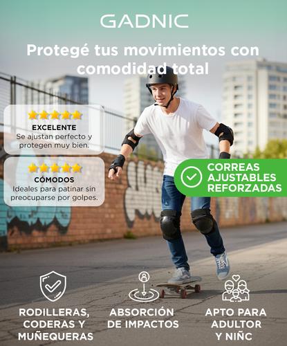 Kit de Protectores Para Patinaje Gadnic Protección Rodillera Codera Muñequeras - 1