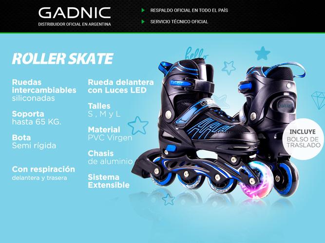 Roller Gadnic RL01 Profesional Aluminio Extensible Ruedas PU - 1