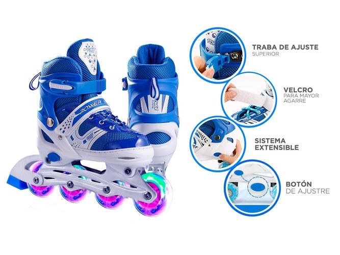 Rollers Para Niñas y Niños Extensibles Con Bolso  - 4