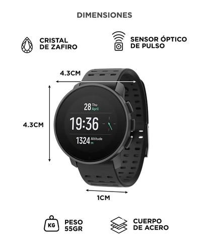 Reloj SUUNTO Multideportes 9 Peak All Black GPS Multideporte Ultra-delgado Resistente al Agua 95 Modos - 4