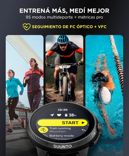 Reloj SmartWatch Suunto Race All Black GPS Multideporte Amoled 143 Mapas Offline Resistente al Agua  Acero Inox  Zafiro - 2