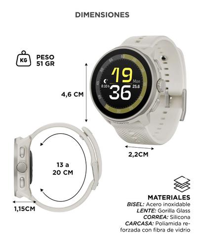 Reloj Deportivo Smartwatch  Suunto Run Frost Gray AMOLED 40h Batería  GNSS - 5