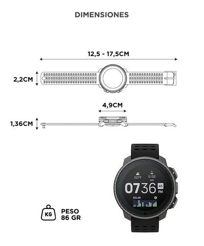 Reloj Inteligente SUUNTO Multideportes Vertical Steel Solar Black - 5