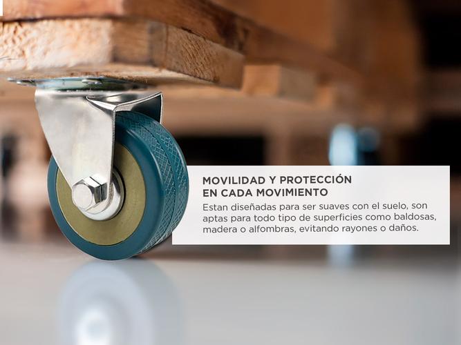 4 Ruedas Para Muebles Gadnic Giratorias  - 2