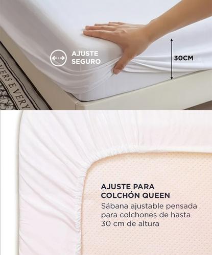 Juego de Sábanas Rieti By Gadnic 300 hilos Microfibra Cama Queen - 3