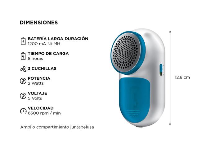  Saca Pelusa De Mano Smart Tek Quita Removedor Pelusa De Ropa - 3