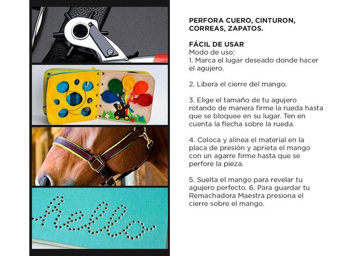 Pinza Sacabocado Gadnic Perforador Profesional de Cintos  - 2