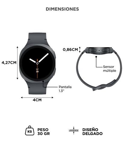 Smartwatch Samsung Galaxy Watch8 40mm AMOLED GPS Negro  - 5