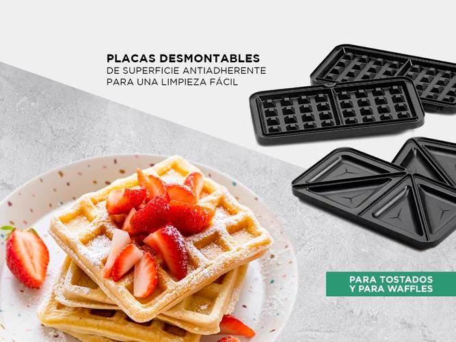 Sandwichera y Wafflera Smart-Tek SM850 750 Watts - 2