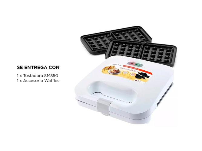 Sandwichera y Wafflera Smart-Tek SM850 750 Watts - 5