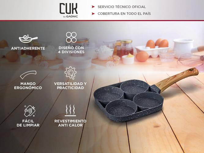 Sartén Antiadherente Cuk by Gadnic SAR1 Con Divisiones Ideal Desayuno  - 1