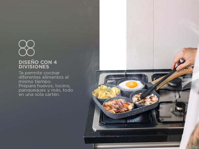 Sartén Antiadherente Cuk by Gadnic SAR1 Con Divisiones Ideal Desayuno  - 2