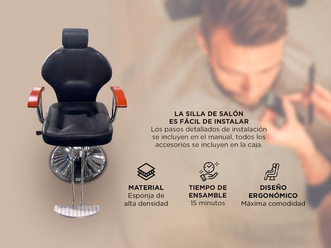 Sillon Barbero Hidráulico Peluquería Gadnic BR33 Vintage  - 3