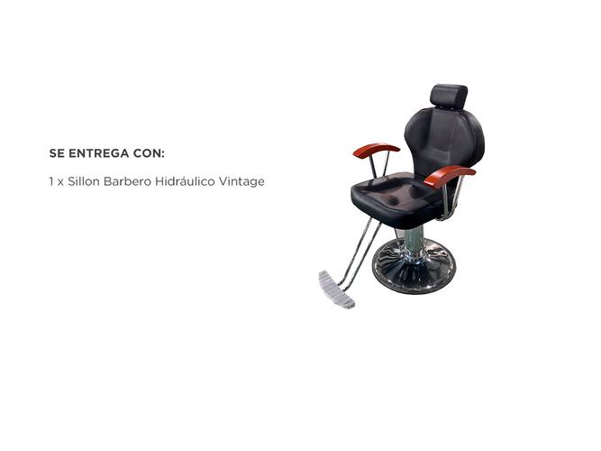 Sillon Barbero Hidráulico Peluquería Gadnic BR33 Vintage  - 6